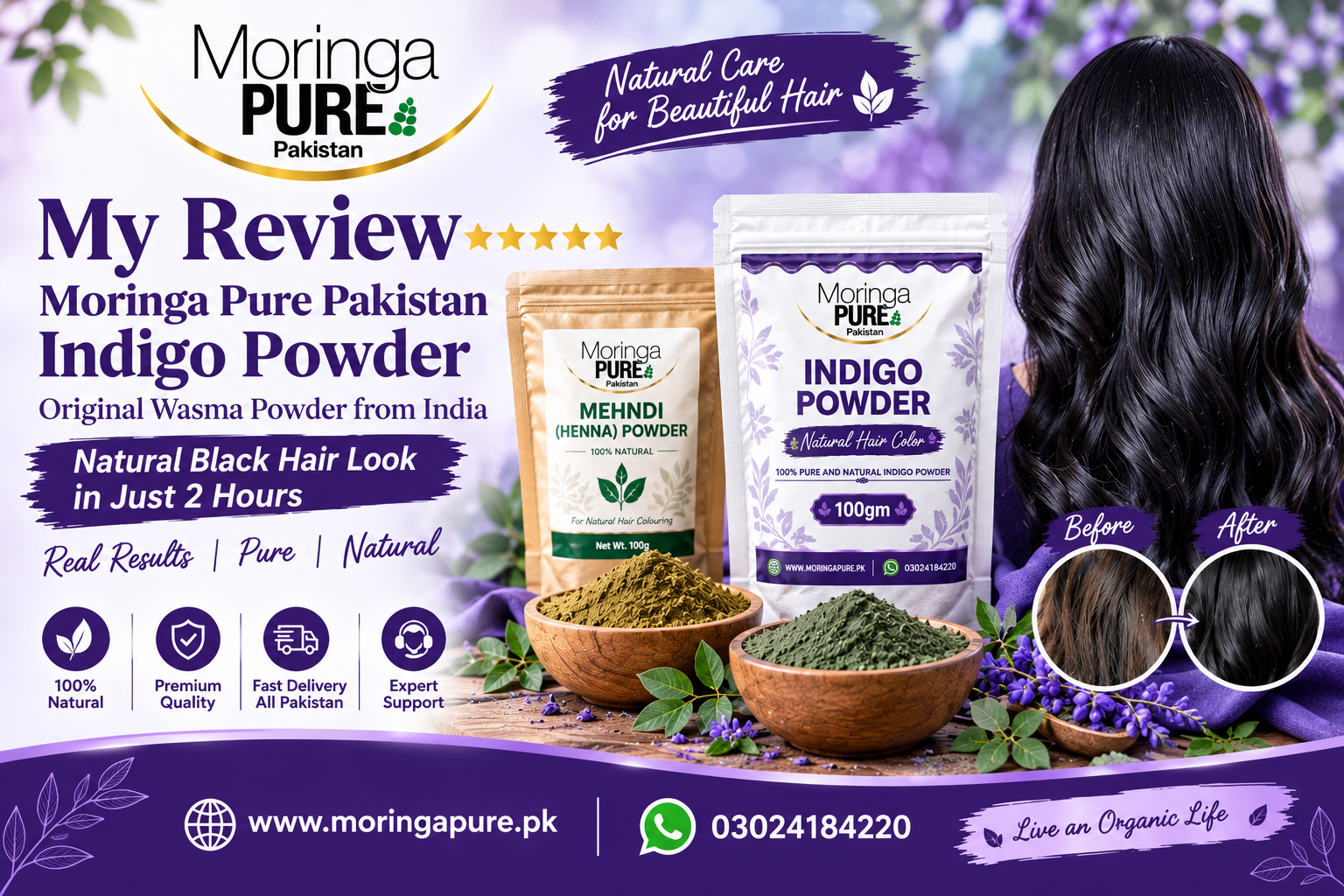 Review for Original Indigo Powder, wasma powder, Indigo powder Pakistan